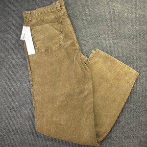 Axis Glacier Corduroy Pants Mens 38 x 34 Brown Straight Leg Jeans Trouser Casual